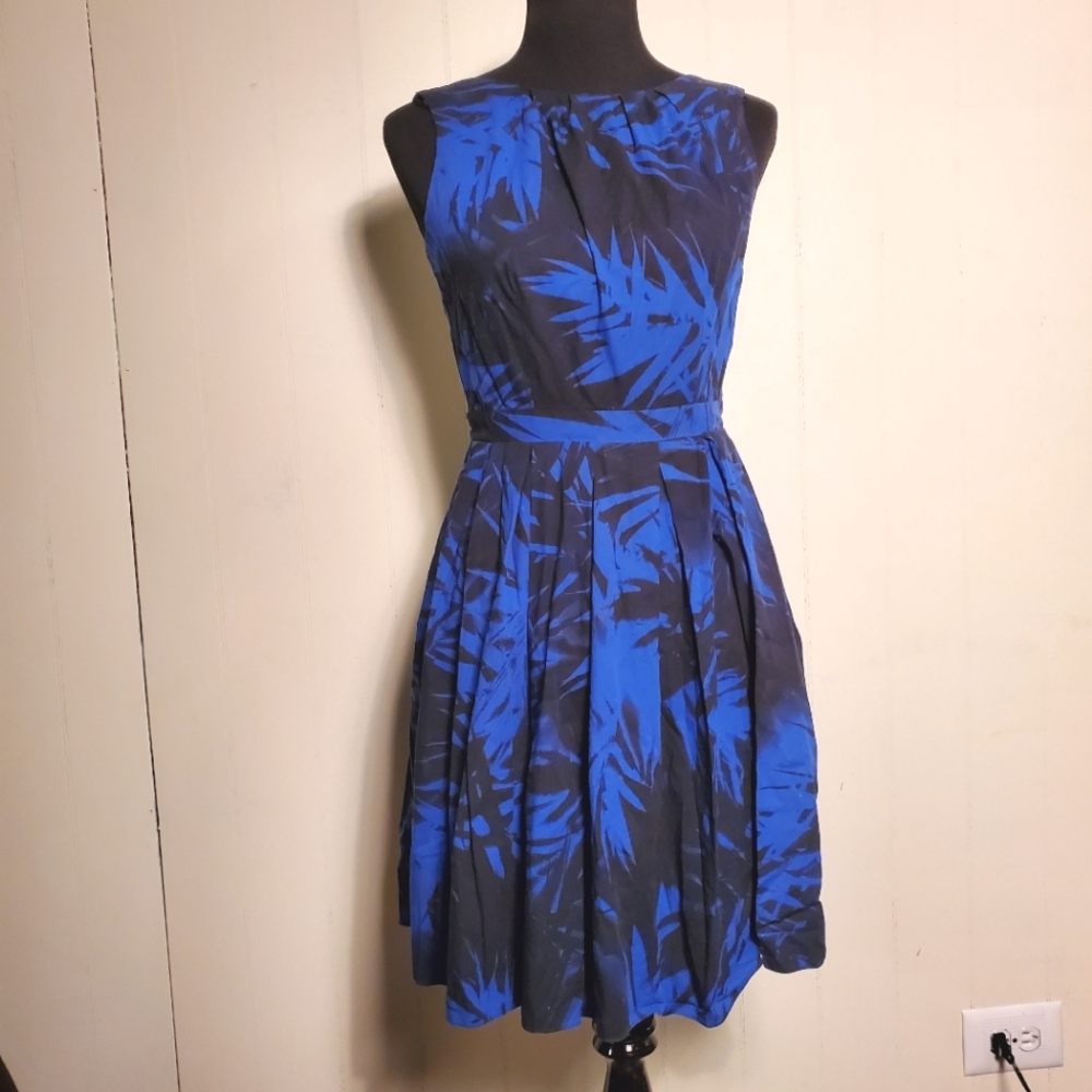Red Herring sleeveless Black & Blue Casual Dress 10